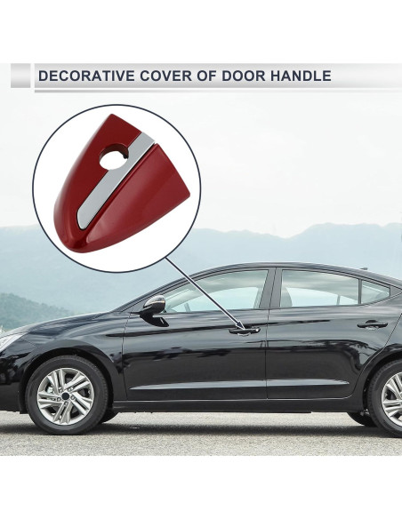 Cubierta cilindro bloqueo manija puerta Toyota Corolla 2014-2018 RATCHROLL Rojo