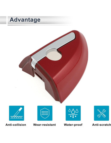 Cubierta cilindro bloqueo manija puerta Toyota Corolla 2014-2018 RATCHROLL Rojo