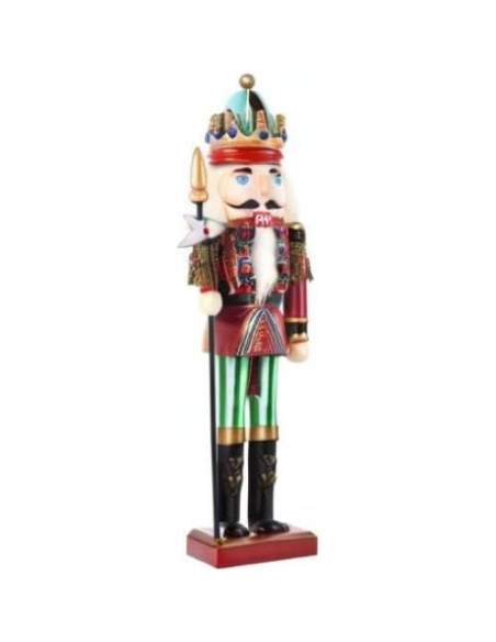 Adorno Cascanueces de Madera 30 cm Pikeman - Decoración Navideña