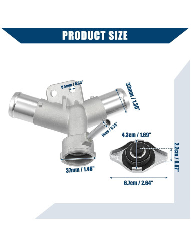 Cuello de Llenado de Radiador Hihaha para Toyota Yaris 2007-2018