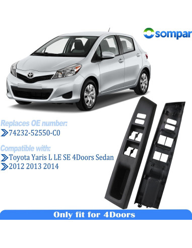 Cubierta interruptor ventana Toyota Yaris 2012-2014 Osompar