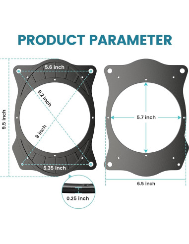 Adaptador de Altavoz NuIth 6x9 a 6.5 para Toyota