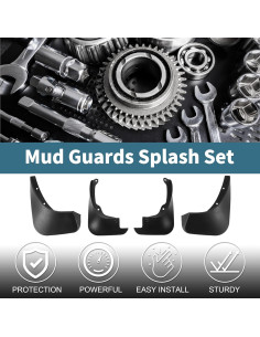 Guardabarros Delanteros y Traseros TUCKBOLD para Toyota Yaris 2006-2013 2