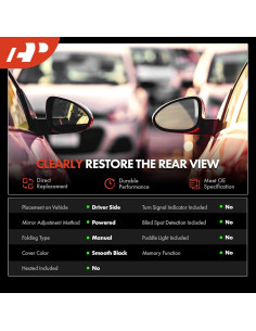 Espejo Retrovisor Eléctrico A-Premium Toyota Yaris 2007-2011 2