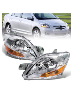 Juego de Faros BLACKHORSE-RACING para Toyota Yaris 2007-2011