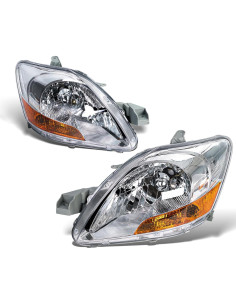 Juego de Faros BLACKHORSE-RACING para Toyota Yaris 2007-2011 2