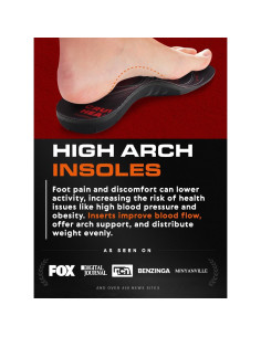 2 Pares de Plantillas Ortóticas CRUVHEAL para Fascitis Plantar - Soporte Carga Pesada XXL 2