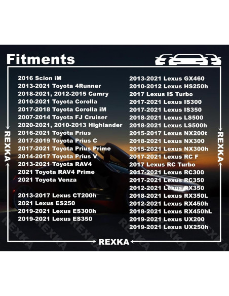 Rexka 31pcs Clips de Moldura para Toyota Lexus - Herramienta