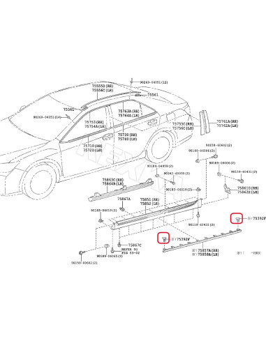 Rexka 31pcs Clips de Moldura para Toyota Lexus - Herramienta