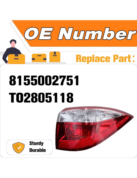 Luz Trasera Derecha LEVANLIGHT para Toyota Corolla 2014-2016