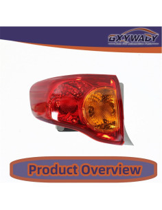 Luz Trasera Roja GXYWADY para Toyota Corolla 2009-2010 Izquierda 2