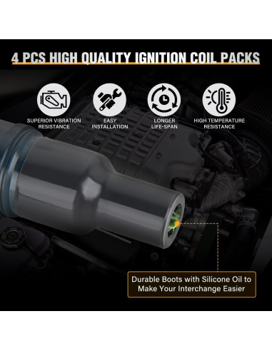 Juego de 4 Bobinas de Encendido Nilight para Toyota/Lexus