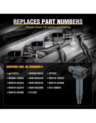 Juego de 4 Bobinas de Encendido Nilight para Toyota/Lexus