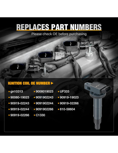 Juego de 4 Bobinas de Encendido Nilight para Toyota/Lexus