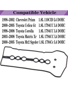 Junta de Tapa de Válvula Lynshine VS50542R para Toyota y Chevrolet 2