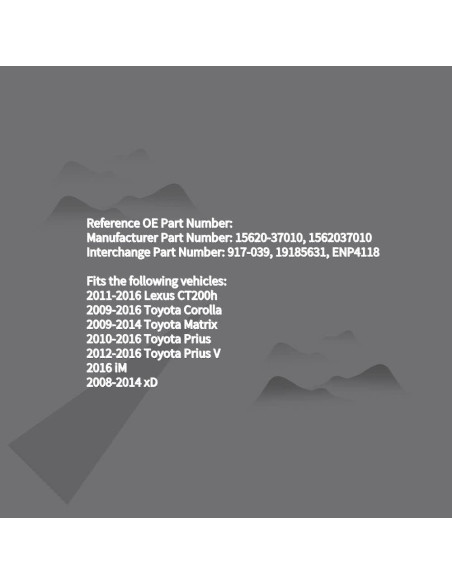 Tapa de Filtro de Aceite YUTOCOOL para Lexus y Toyota 1.8L