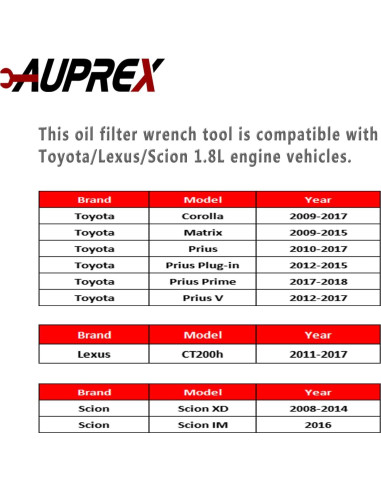 Llave de Filtro de Aceite AUPREX 64mm 14 Flautas para Toyota