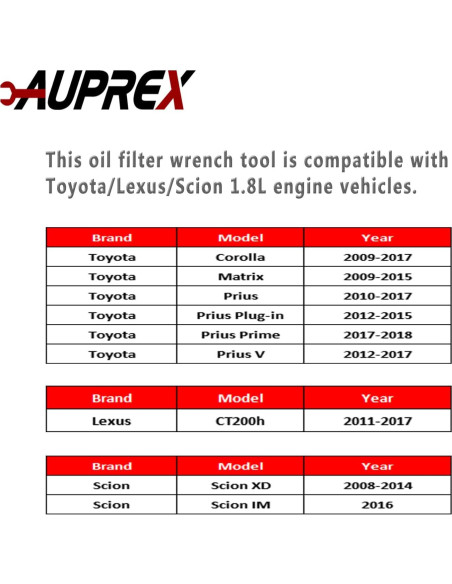 Llave de Filtro de Aceite AUPREX 64mm 14 Flautas para Toyota