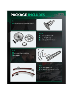 Kit de Cadena de Tiempo SCITOO para Toyota y Chevrolet 2000-2008 2