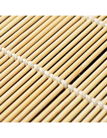 6 Esteras de Bambú Natural para Sushi LEEPHONE 24.1 cm