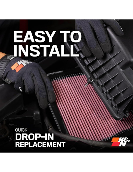 Filtro de aire K&N alto flujo 33-3080 para Fiat/Toyota/Lexus