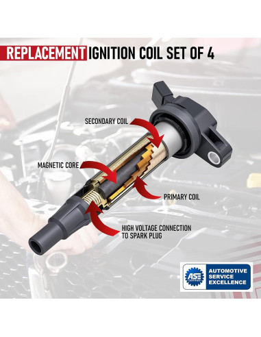 Juego de 4 Bobinas de Encendido AA Ignition para Toyota/Lexus