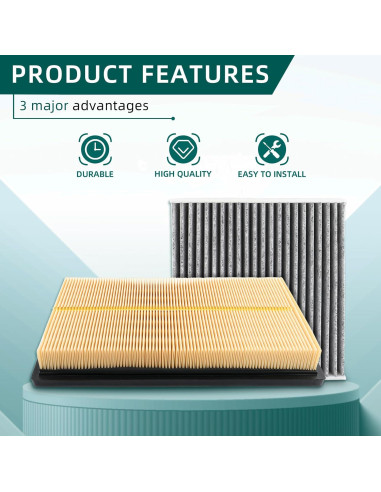 Combo Filtro de Aire Motor y Cabina AUTOKAY para Toyota y Lexus