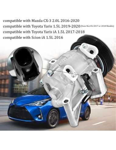Compresor de aire acondicionado QuenPenge EH466 para Mazda y Toyota