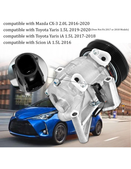 Compresor de aire acondicionado QuenPenge EH466 para Mazda y Toyota