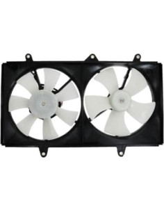 Conjunto Ventilador Radiador y Condensador Doble Pacific Best 2