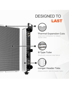 Radiador Klimoto para Toyota Camry 1992-1996 2.2L L4 2