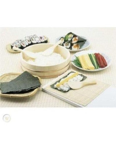 Kit de Hacer Sushi JapanBargain 1919 - Hangiri, Estera y Cucharas 2