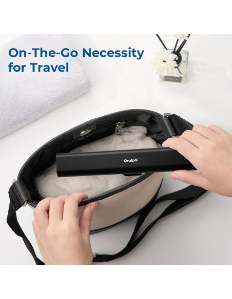 Estuche de cepillo de dientes portátil Oralphi aluminio negro