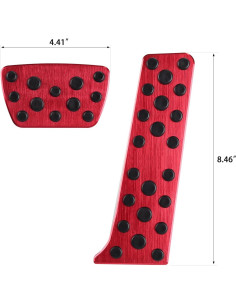 Cubiertas de Pedales CKE para Toyota Camry RAV4 Avalon Rojo 2