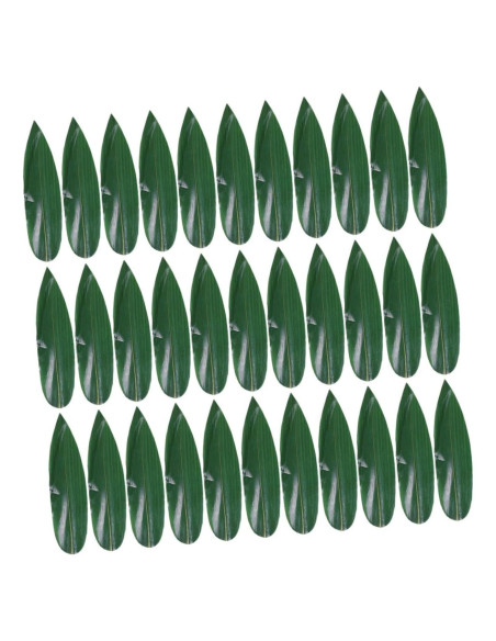 IMIKEYA 100pcs Hojas de Bambú Decorativas para Sushi 18x4.7cm