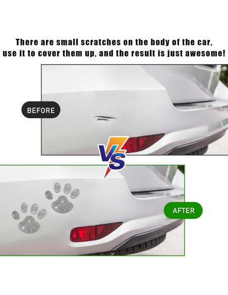 Calcomanías Huella de Perro Brillante Suvnie 2 Pcs