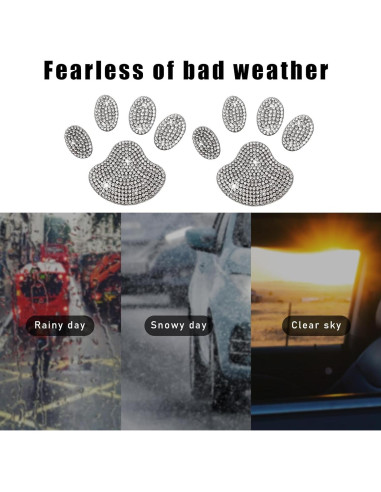 Calcomanías Huella de Perro Brillante Suvnie 2 Pcs