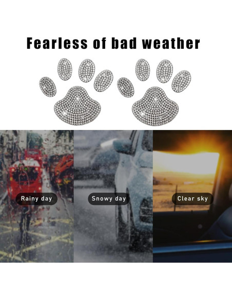 Calcomanías Huella de Perro Brillante Suvnie 2 Pcs