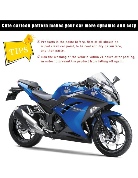 Calcomanías Huella de Perro Brillante Suvnie 2 Pcs