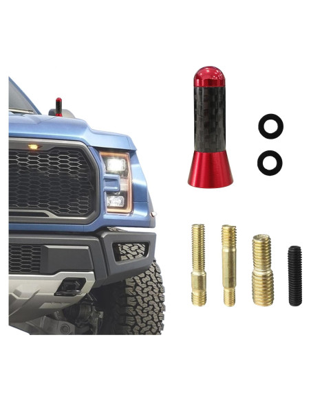 Antena Corta para Coche HAOBO Fibra de Carbono Universal