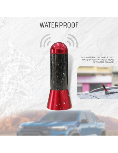 Antena Corta para Coche HAOBO Fibra de Carbono Universal
