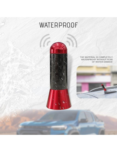 Antena Corta para Coche HAOBO Fibra de Carbono Universal
