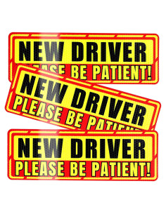 Imán para Nuevo Conductor SINGARO 3 Pcs Borde Rojo