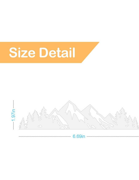 Calcomanías de Árbol de Montaña de Nieve Osilly 2 Piezas