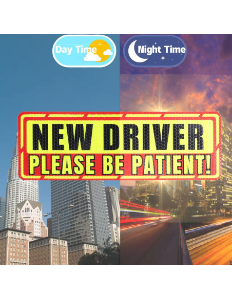 Imán para Nuevo Conductor SINGARO 3 Pcs Borde Rojo