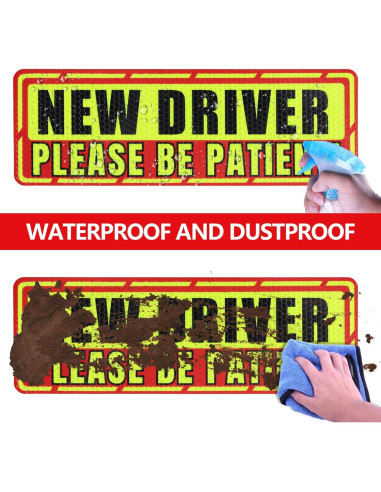 Imán para Nuevo Conductor SINGARO 3 Pcs Borde Rojo