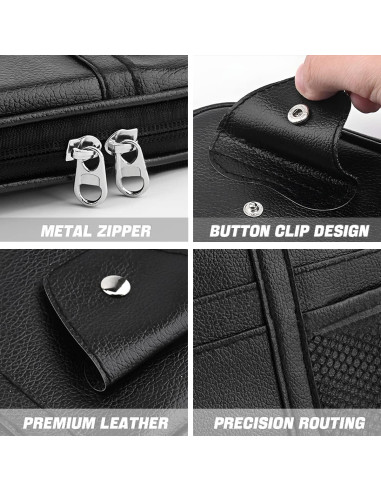 Organizador de Visera de Coche BELOMI Rojo con Múltiples Bolsillos