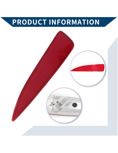 Reflector Parachoques Hihaha Toyota Yaris 2012-2014 Rojo