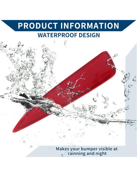 Reflector Parachoques Hihaha Toyota Yaris 2012-2014 Rojo