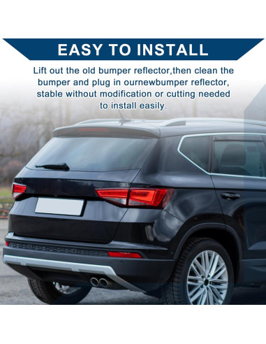 Reflector Parachoques Hihaha Toyota Yaris 2012-2014 Rojo